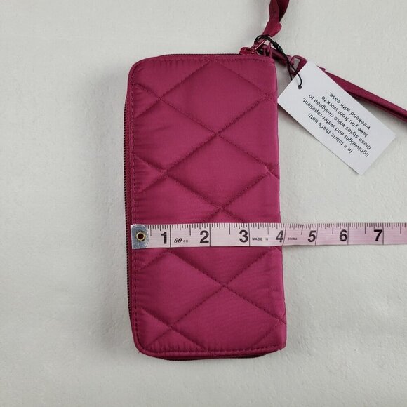 Vera Bradley Ultralight Accordian Wristlet Wallet Purse Red Card Holder RFID NEW - Picture 12 of 12